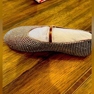 Free People Dancer-J  size 6.5, fabric + Faux Diamond